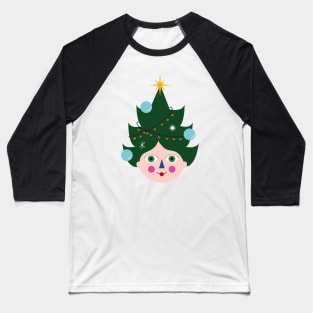 Merry Christmas december winter holidays funny humor gift present christmas tree Baseball T-Shirt